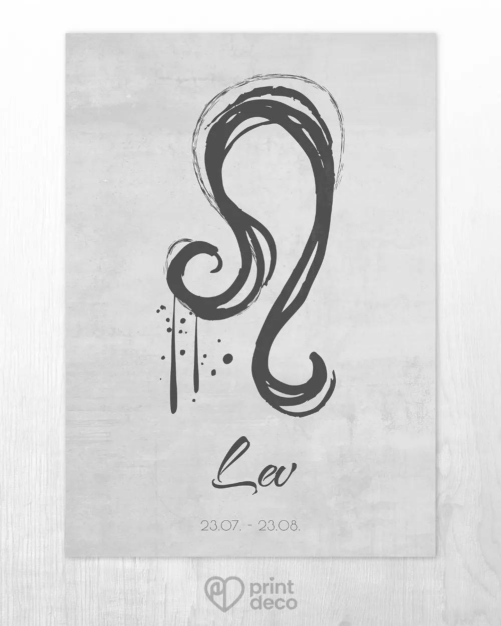 Plagát so znamením Lev - motív 2