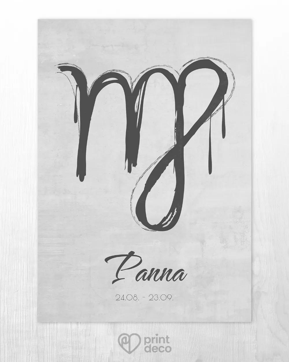 Plagát so znamením Panna - motív 2