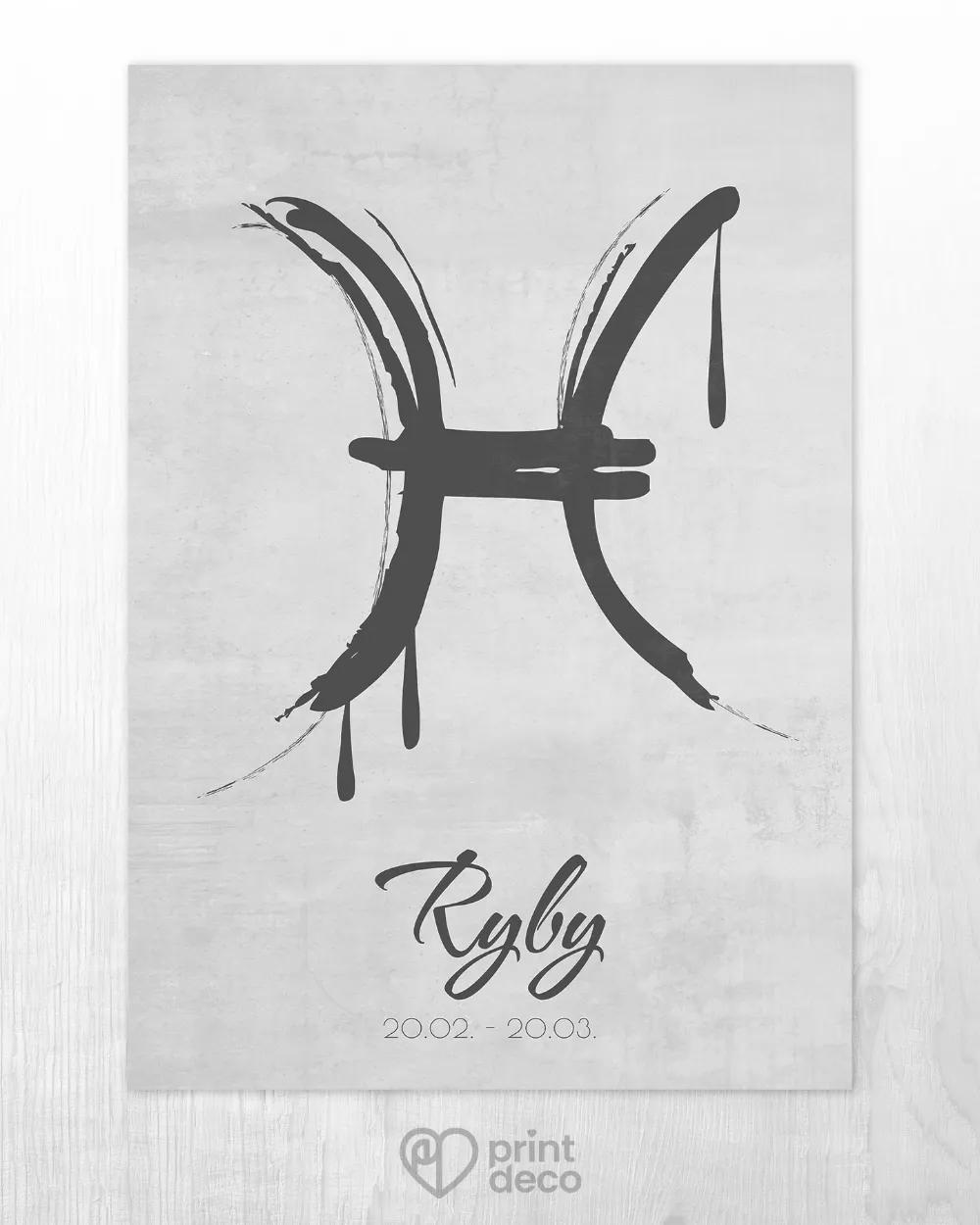 Plagát so znamením Ryby - motív 2