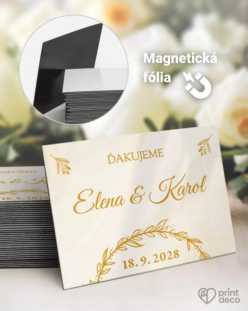 Svadobné magnetky – Zlatá chvíľa