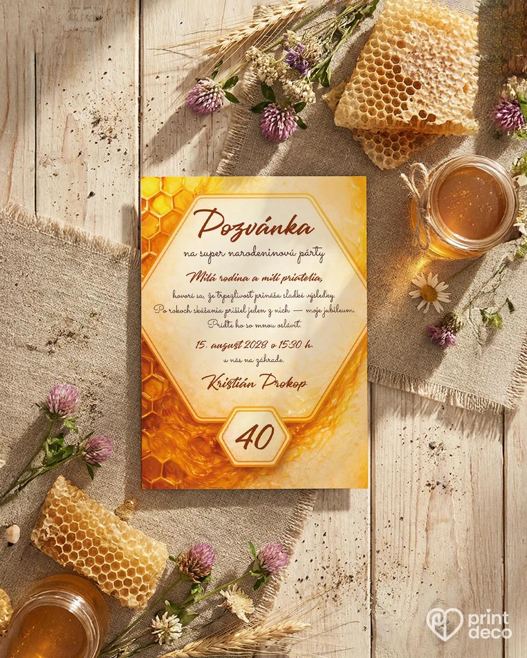 Pozvánka na narodeniny pre včelára 02 1/2