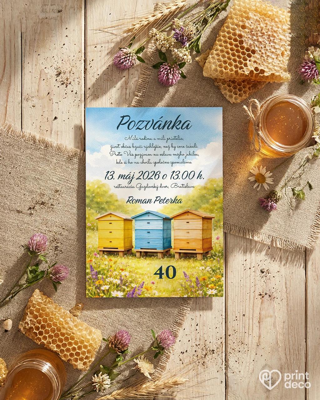 Pozvánka na narodeniny pre včelára 03 1/2