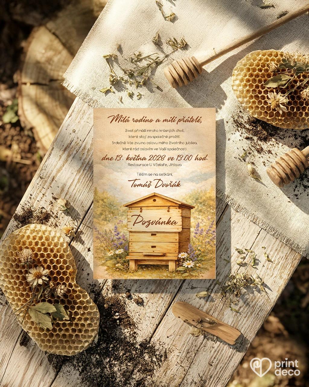 Pozvánka na narodeniny pre včelára 05 1/2