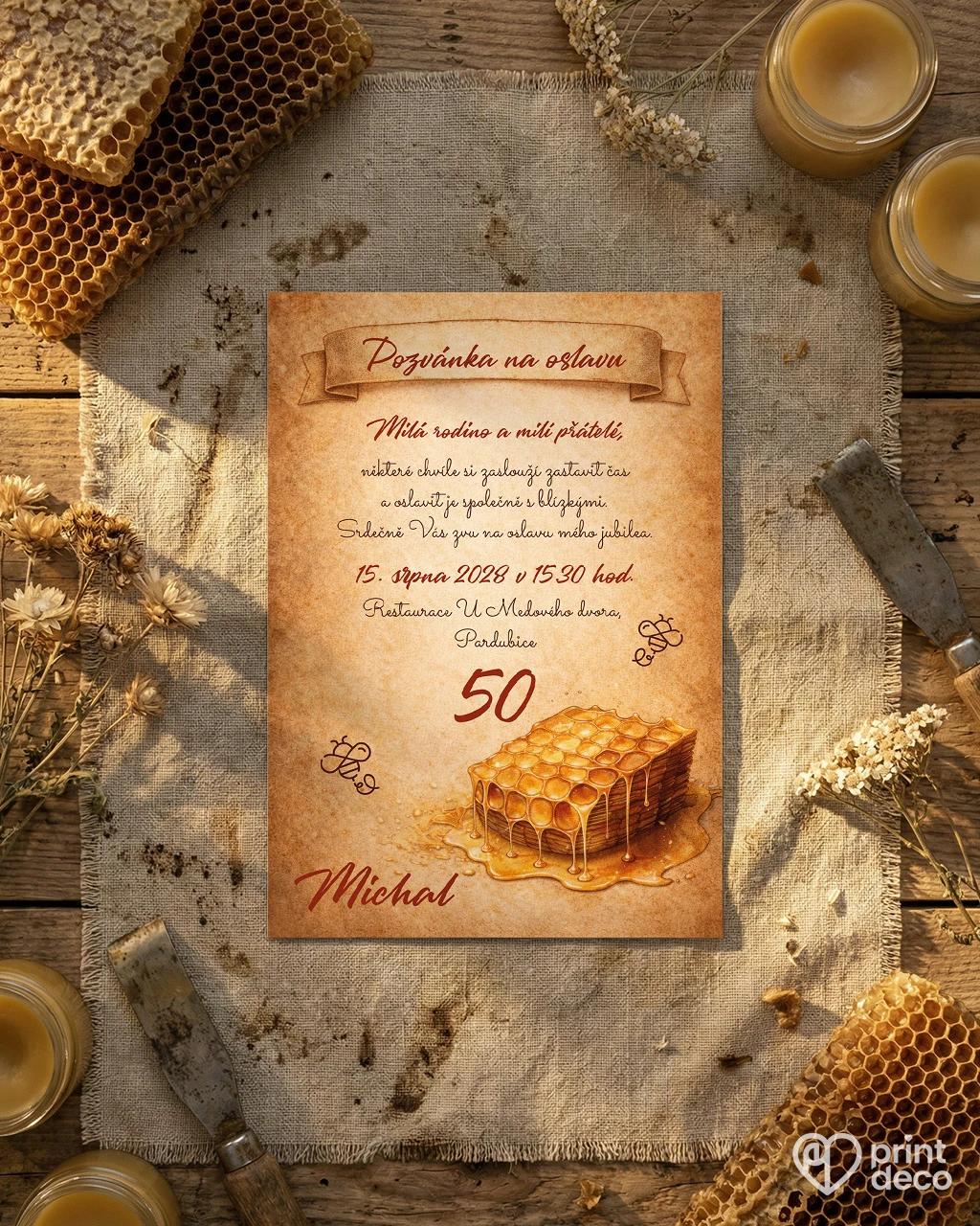 Pozvánka na narodeniny pre včelára 06 1/2