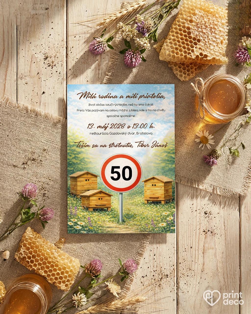 Pozvánka na narodeniny pre včelára 07 1/2