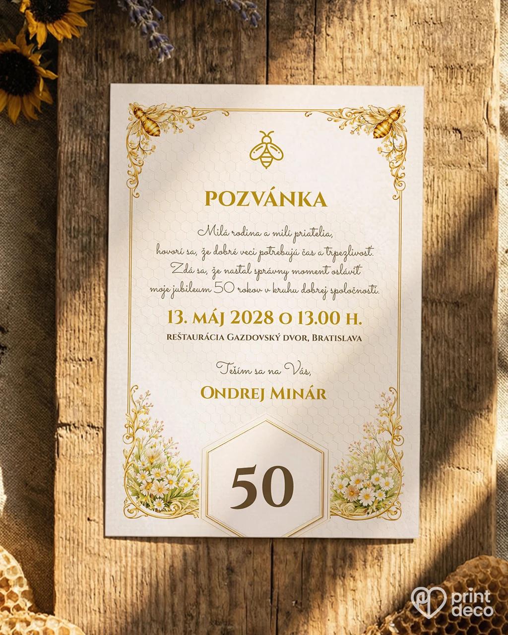 Pozvánka na narodeniny pre včelára 08