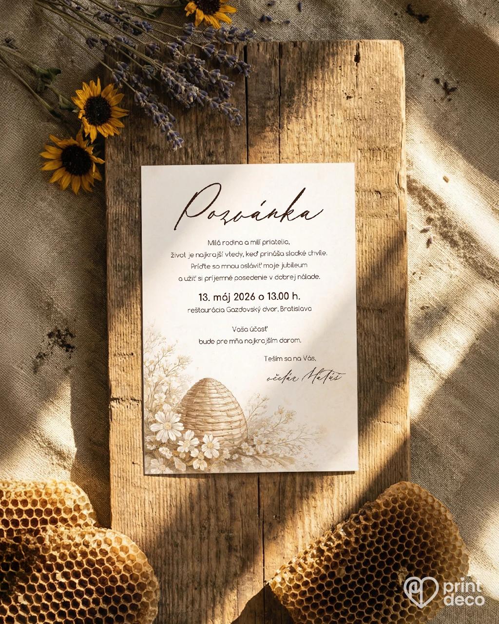 Pozvánka na narodeniny pre včelára 09 1/2