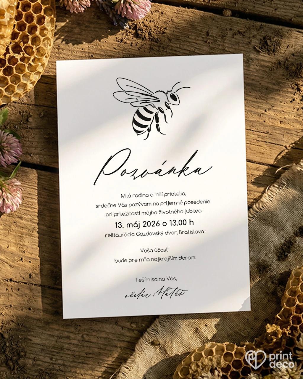 Pozvánka na narodeniny pre včelára 10
