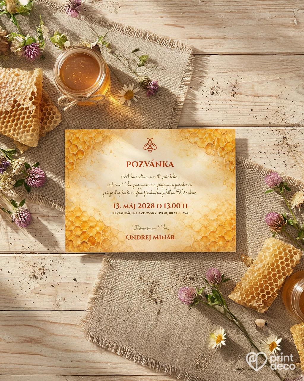 Pozvánka na narodeniny pre včelára 12 1/2