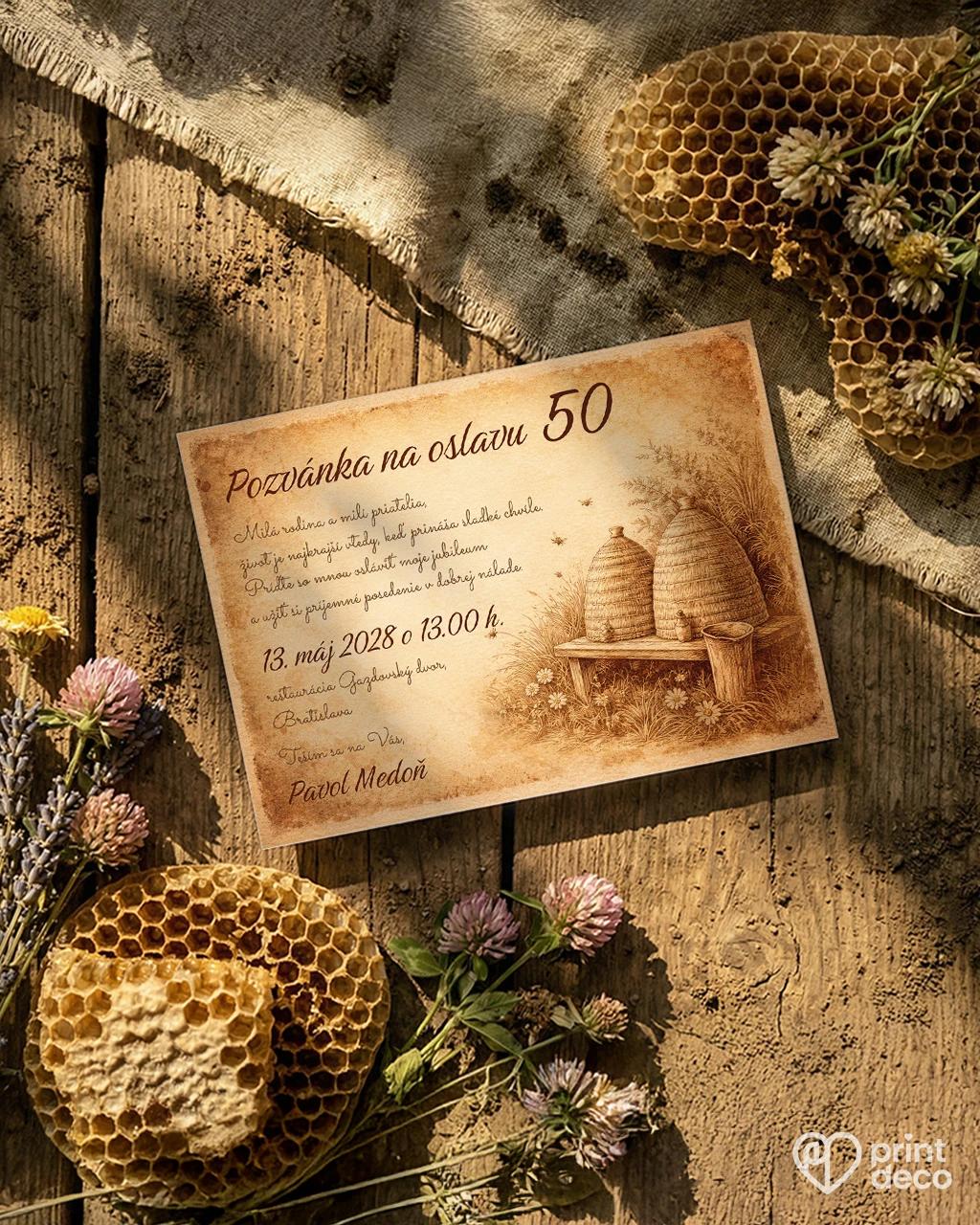 Pozvánka na narodeniny pre včelára 13 1/2