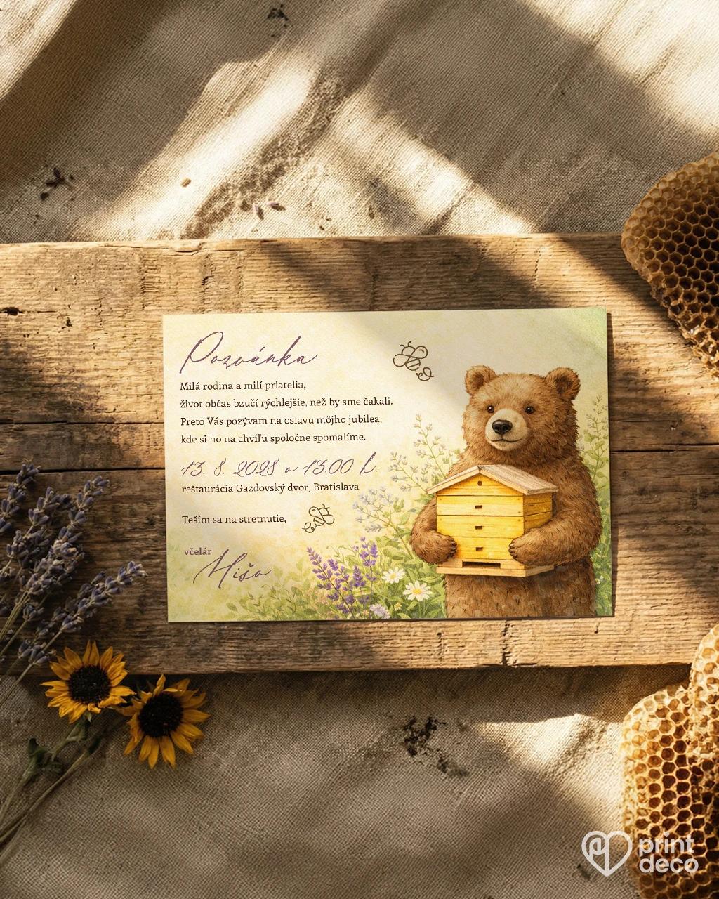 Pozvánka na narodeniny pre včelára 16 1/2