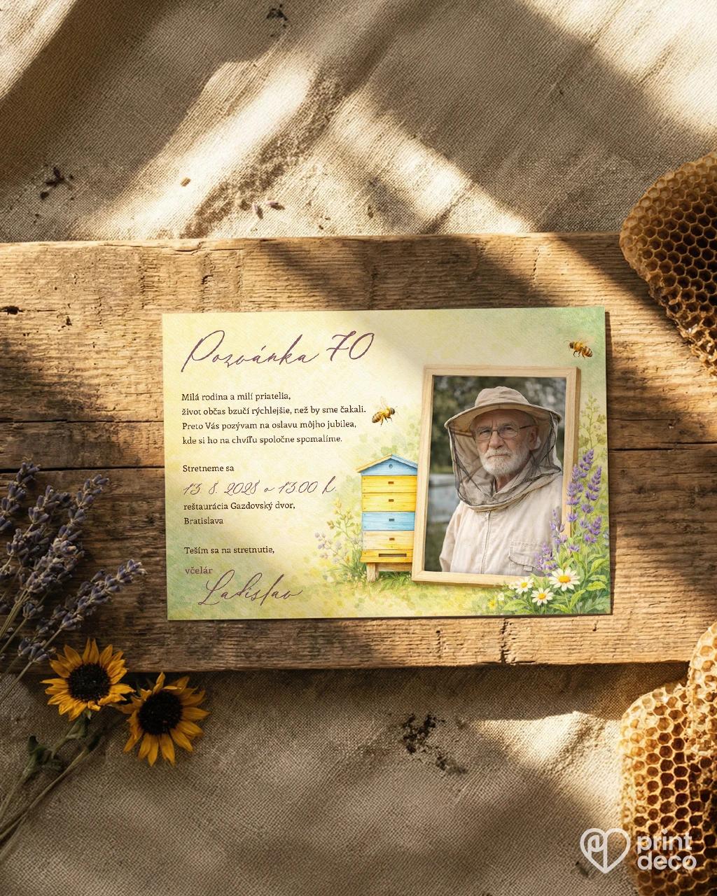Pozvánka na narodeniny pre včelára 17 1/2
