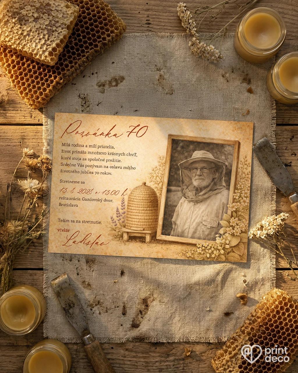 Pozvánka na narodeniny pre včelára 18 1/2