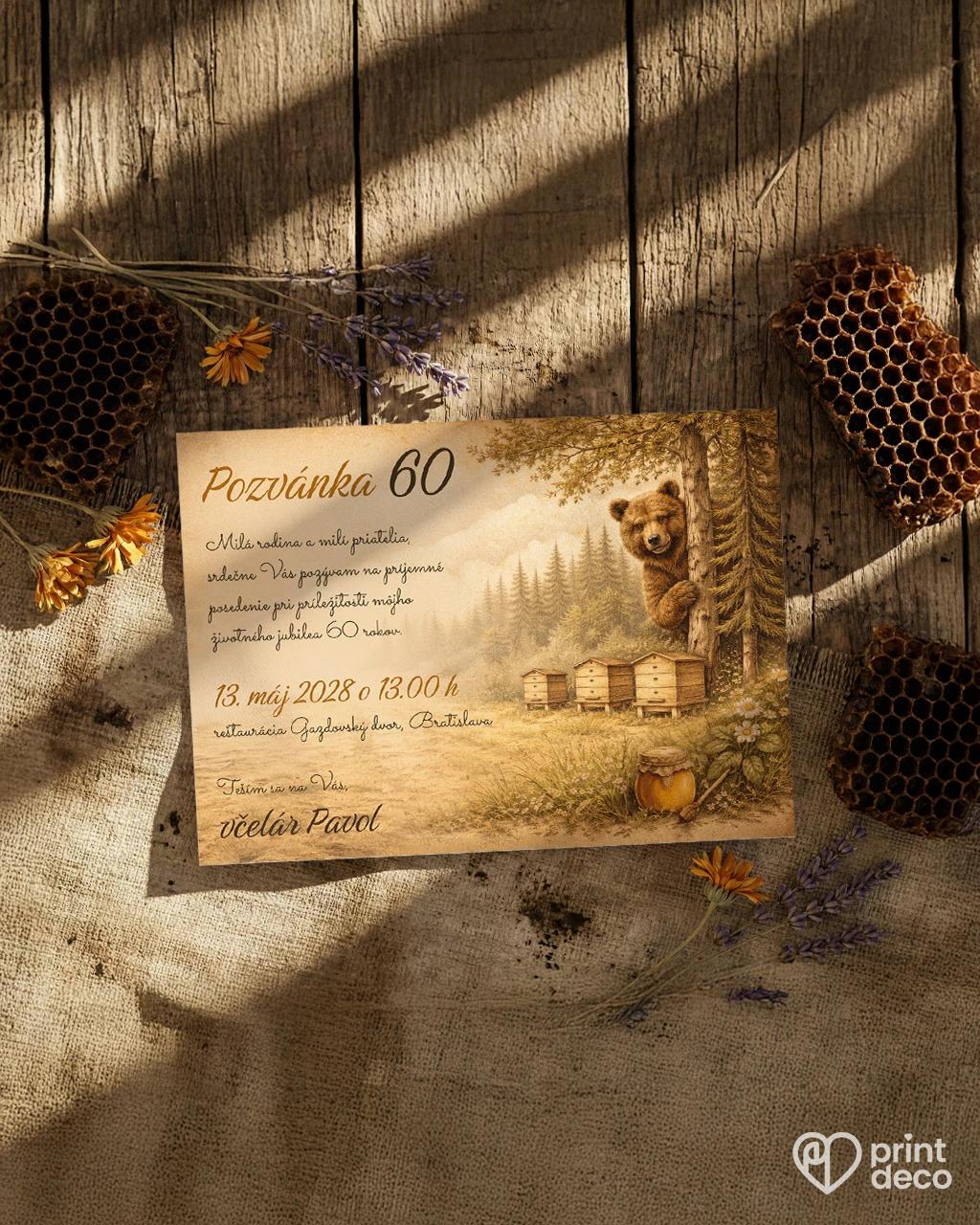Pozvánka na narodeniny pre včelára 23 1/2