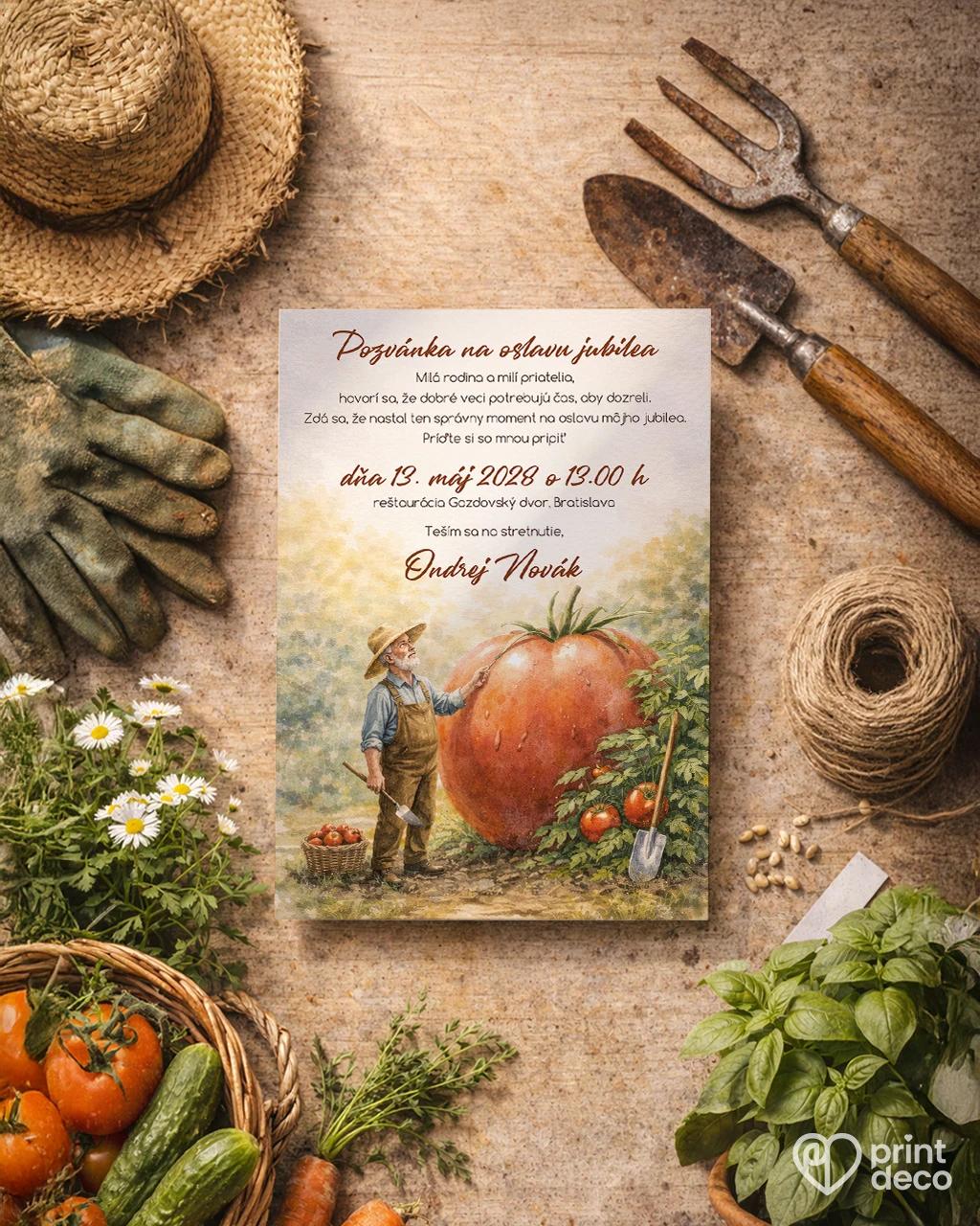 Pozvánka na narodeniny pre záhradkára 03 1/2