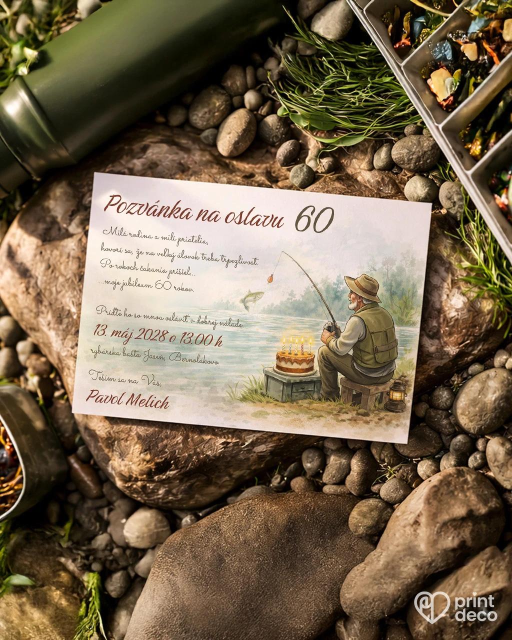 Pozvánka na narodeniny Rybár 06 1/2