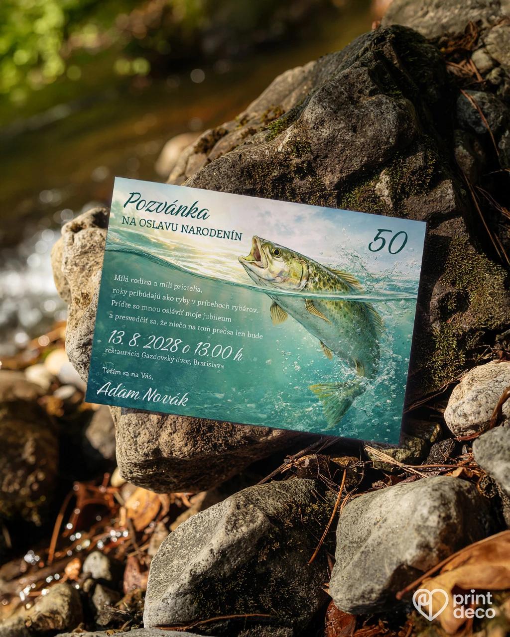 Pozvánka na narodeniny Rybár 07 1/2
