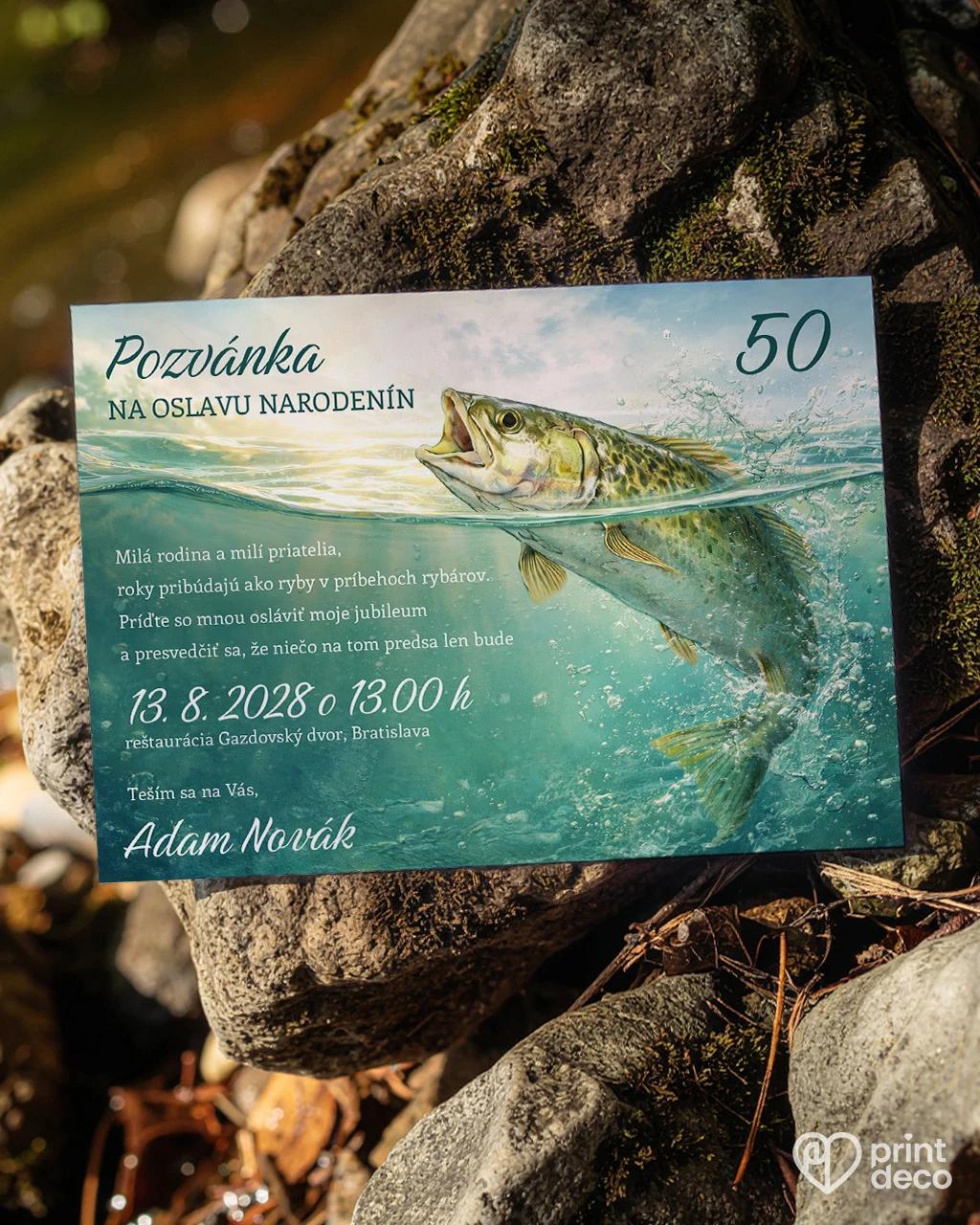 Pozvánka na narodeniny Rybár 07