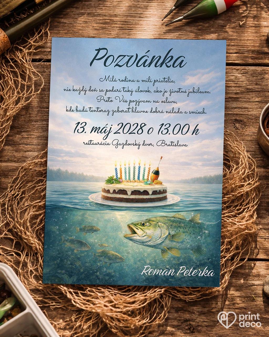 Pozvánka na narodeniny Rybár 10