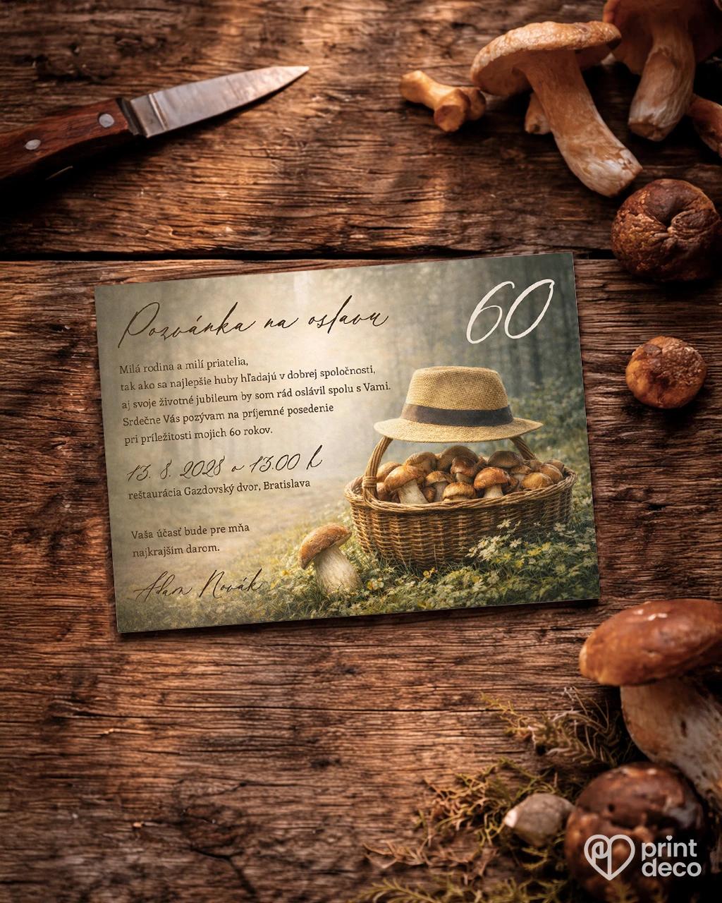 Pozvánka na narodeniny pre hubára 03 1/2