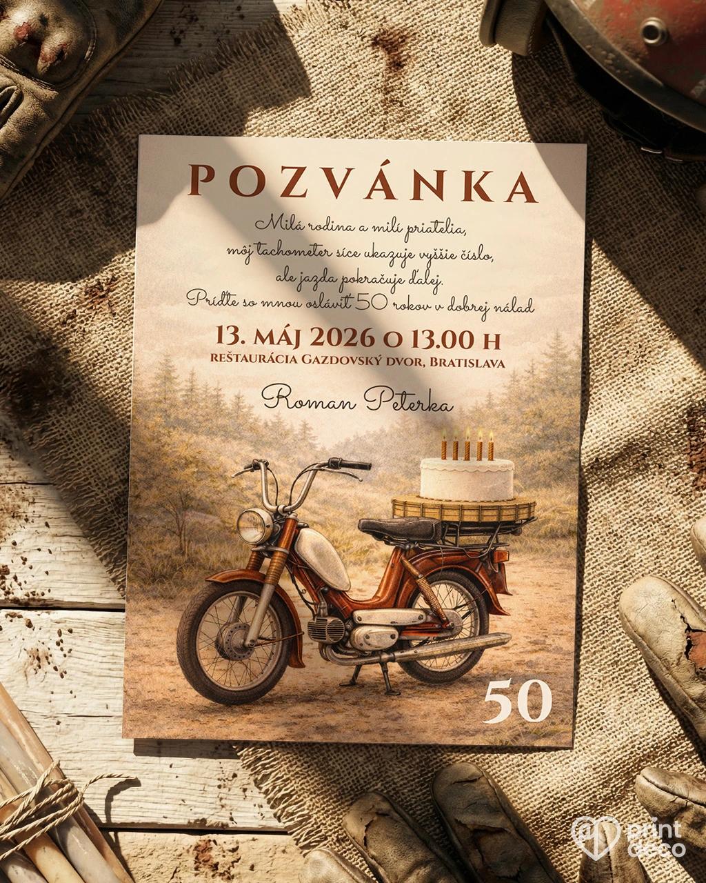 Pozvánka na narodeniny pre motorkára 02