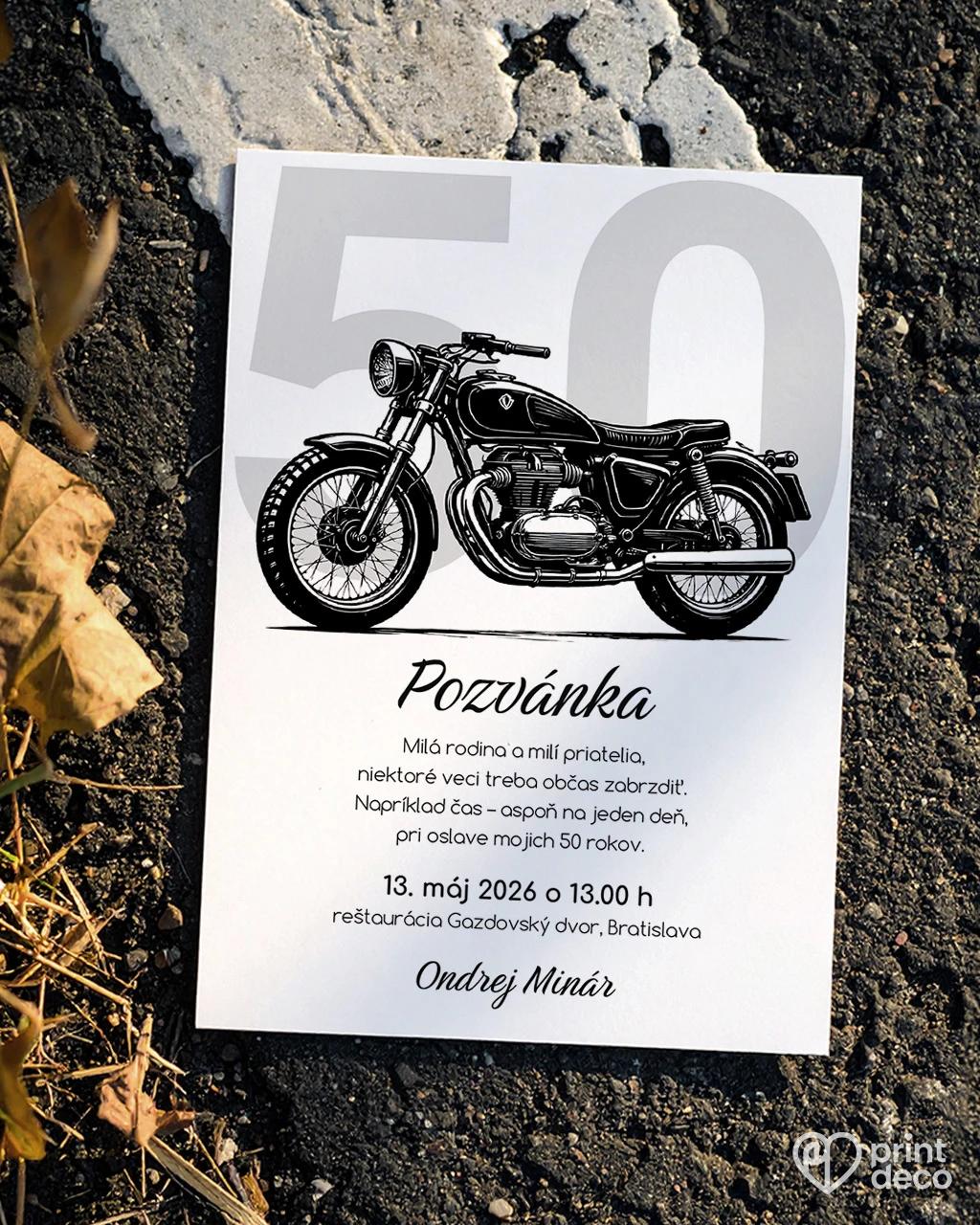 Pozvánka na narodeniny pre motorkára 03