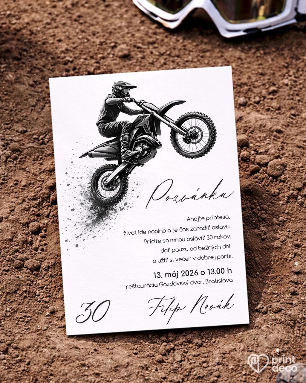 Pozvánka na narodeniny pre motorkára 04