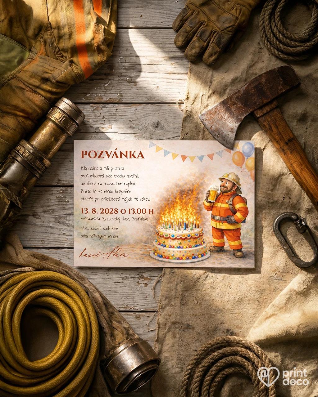 Pozvánka na narodeniny pre hasiča 01 1/2