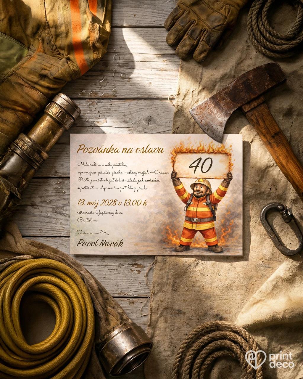 Pozvánka na narodeniny pre hasiča 05 1/2