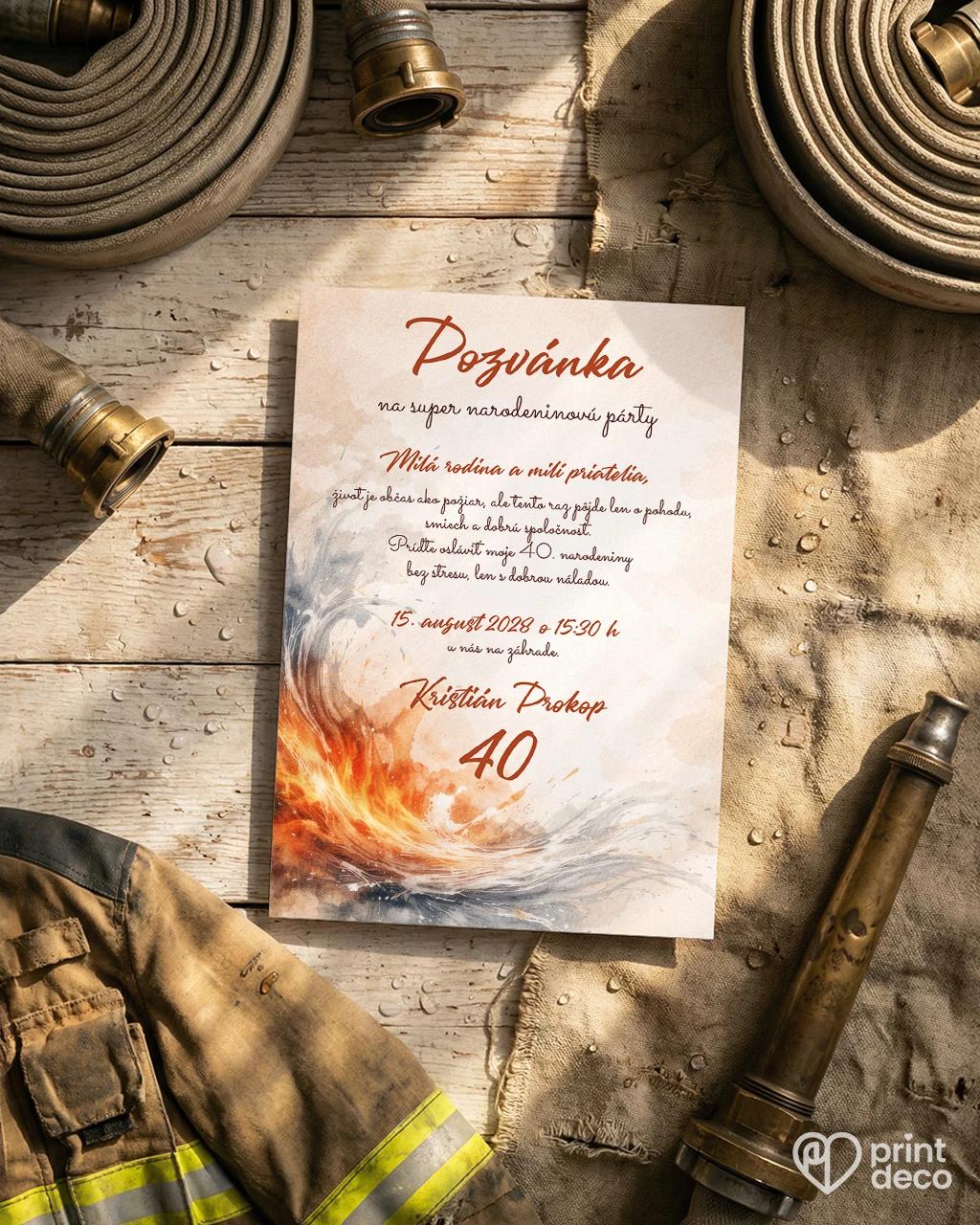 Pozvánka na narodeniny pre hasiča 06 1/2