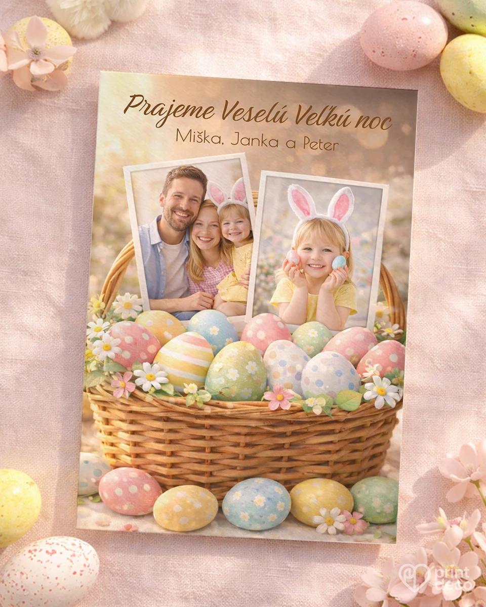 Veľkonočná pohľadnica s vlastnými fotkami 02 0/2