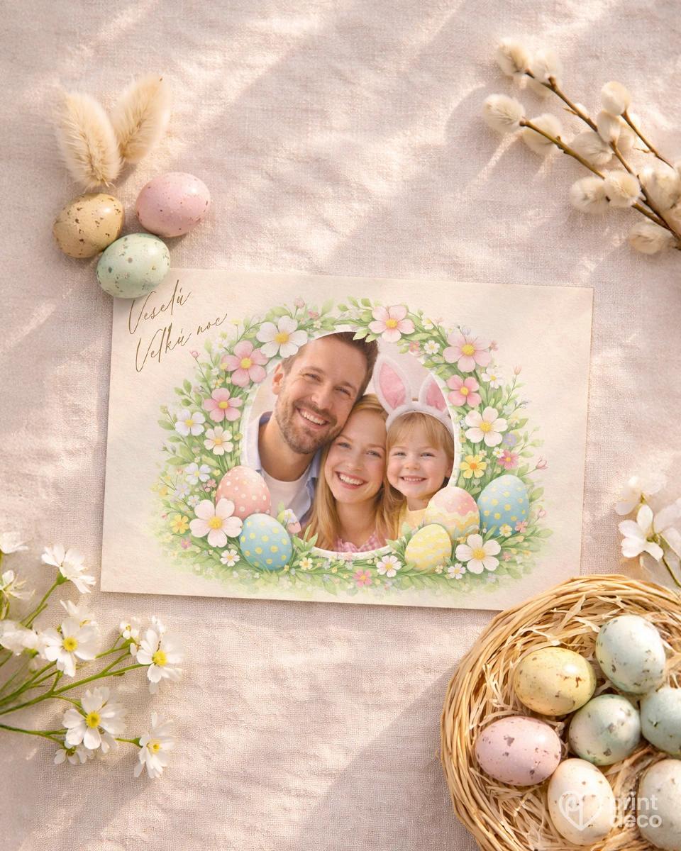 Veľkonočná pohľadnica s vlastnou fotkou 10 1/2
