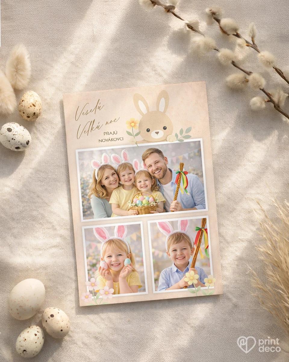 Veľkonočná pohľadnica s vlastnými fotkami 11 1/2