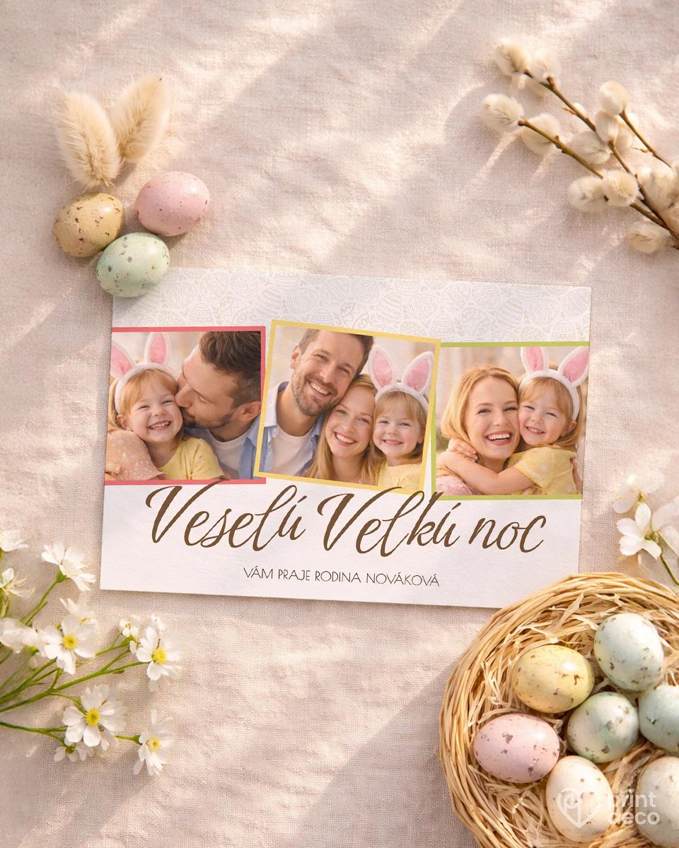 Veľkonočná pohľadnica s vlastnými fotkami 13 1/2