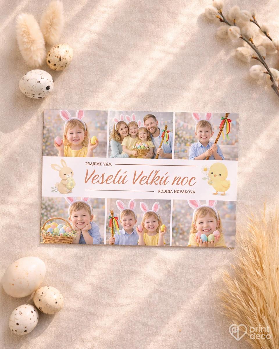 Veľkonočná pohľadnica s vlastnými fotkami 14 1/2