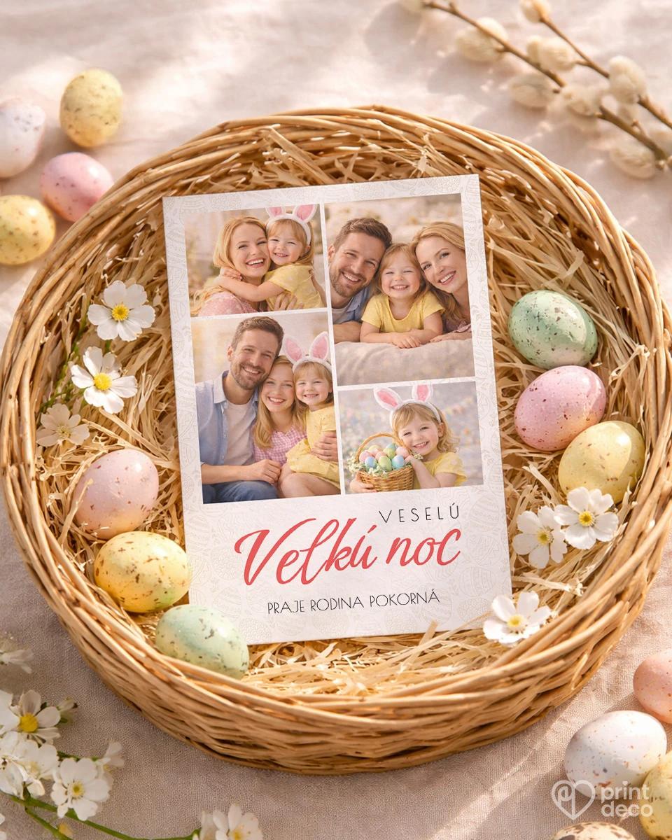 Veľkonočná pohľadnica s vlastnými fotkami 15 1/2