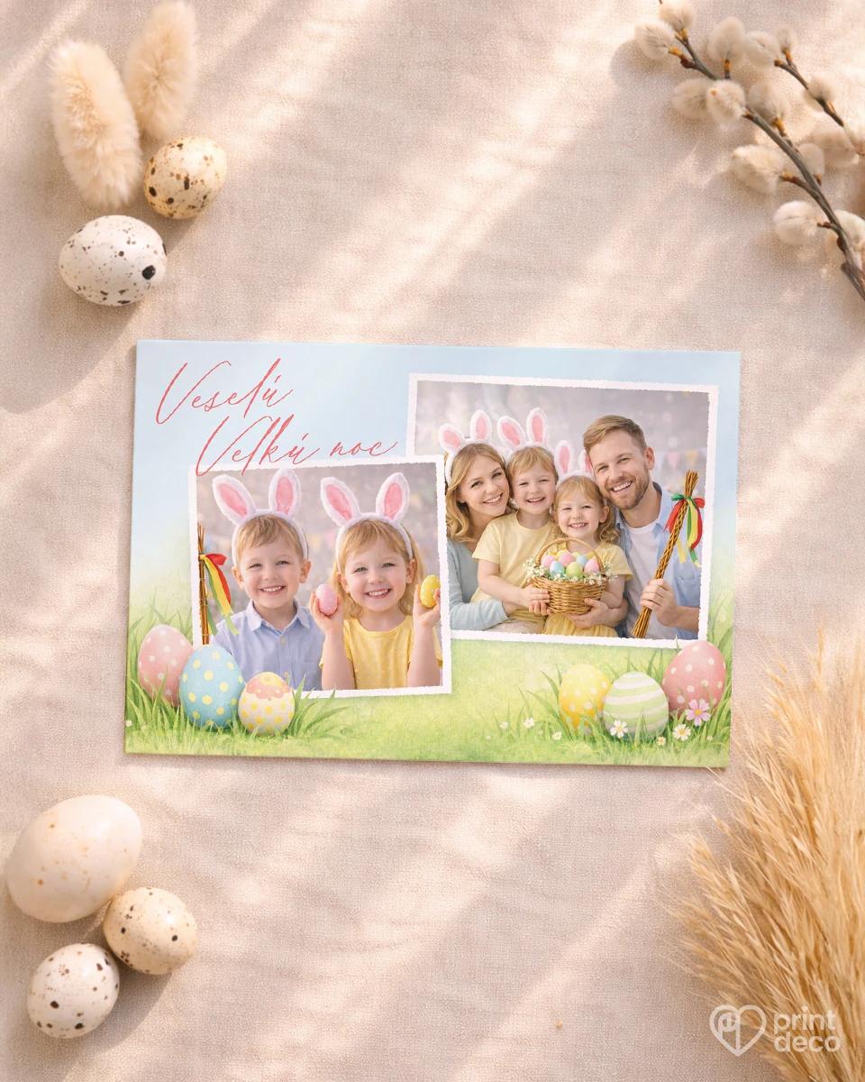 Veľkonočná pohľadnica s vlastnými fotkami 16 1/2