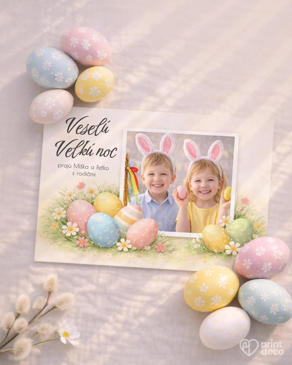 Veľkonočná pohľadnica s vlastnou fotkou 17 1/2