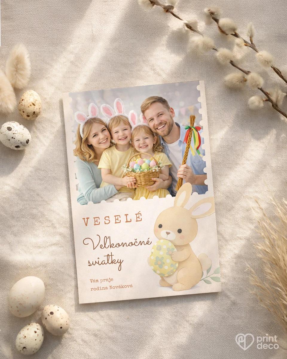 Veľkonočná pohľadnica s vlastnou fotkou 20 1/2