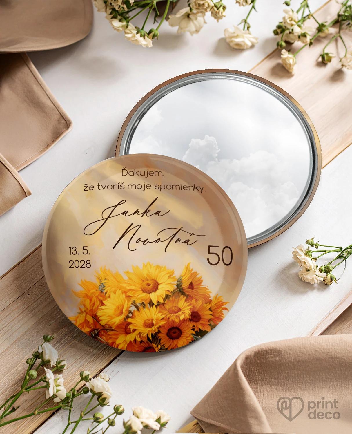 Pamätné kruhové zrkadielka z oslavy pre včelára 04