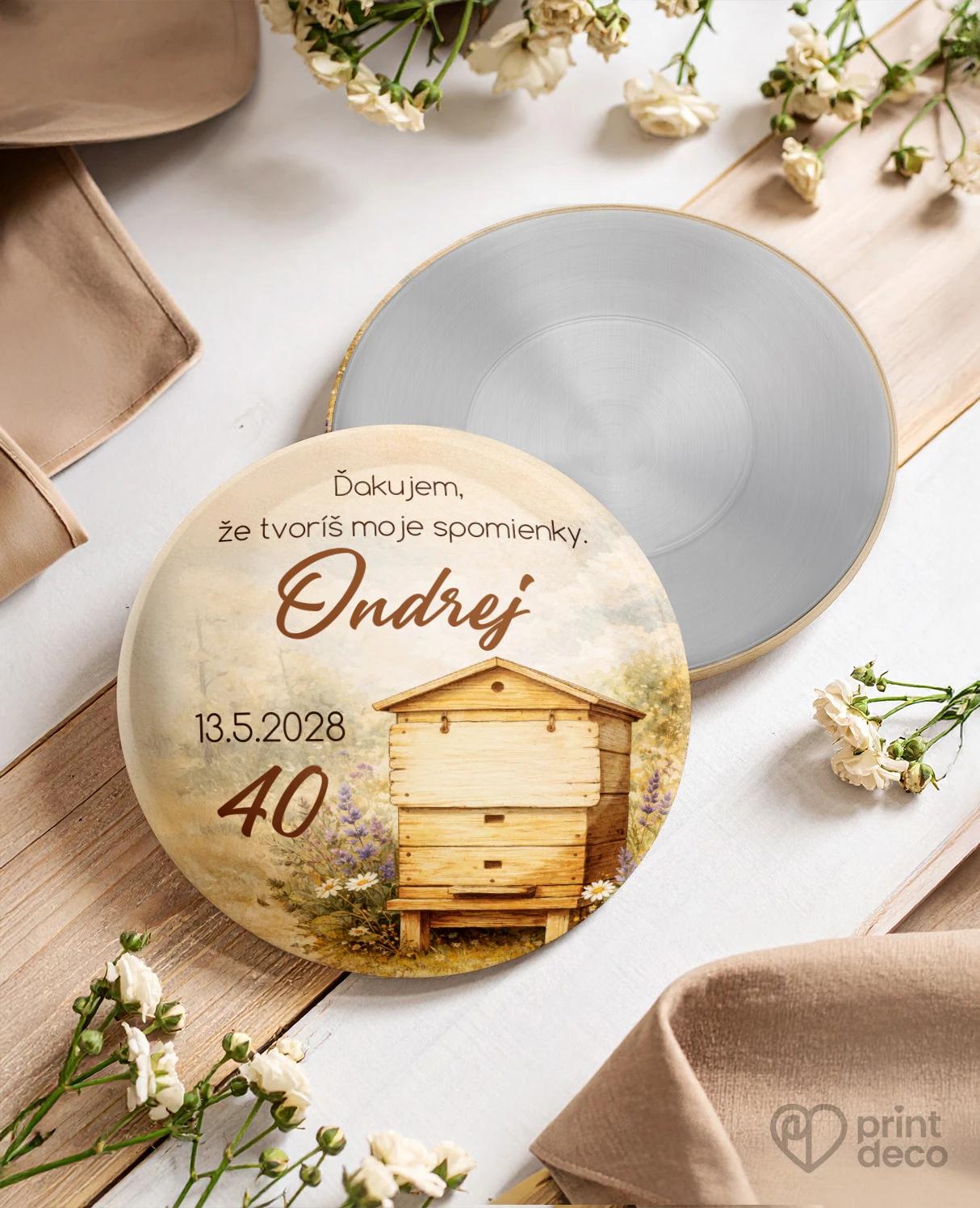 Pamätné kruhové magnetky z oslavy pre včelára 05