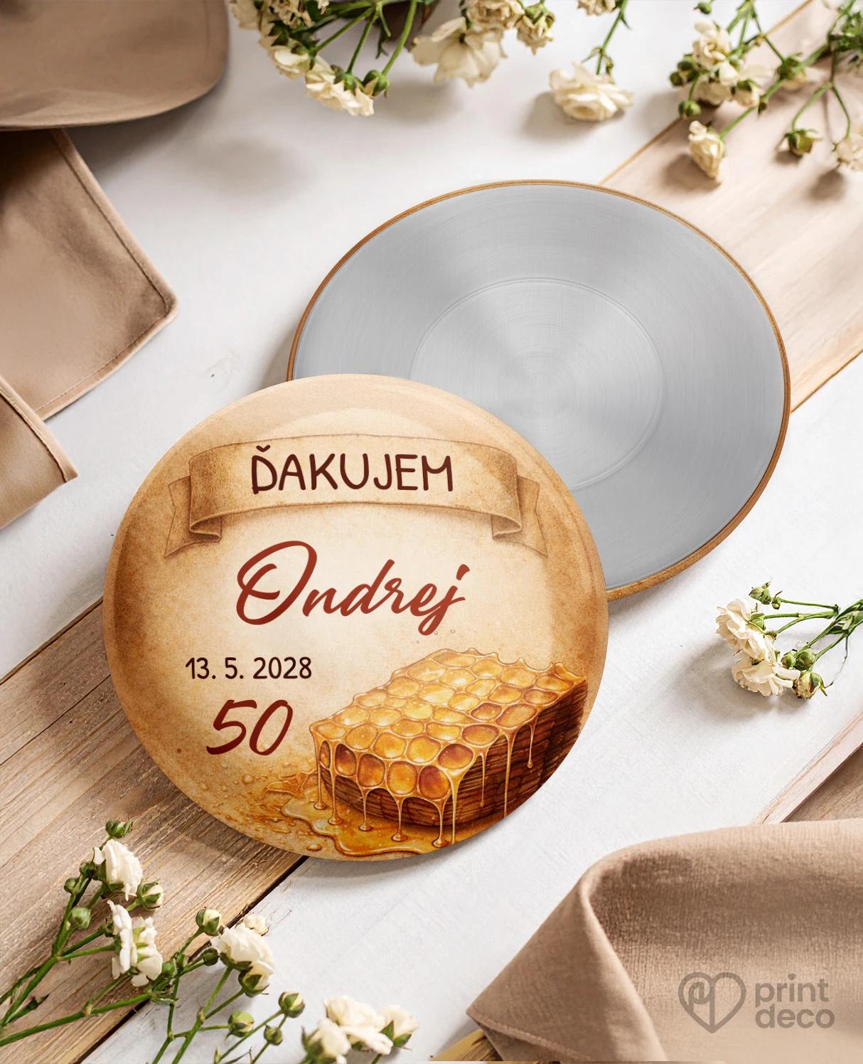 Pamätné kruhové magnetky z oslavy pre včelára 06