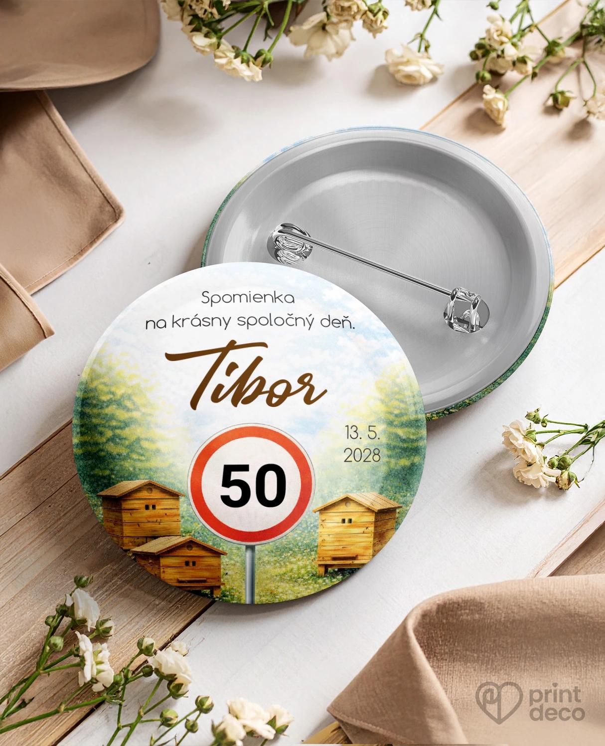 Pamätné kruhové odznaky z oslavy pre včelára 07