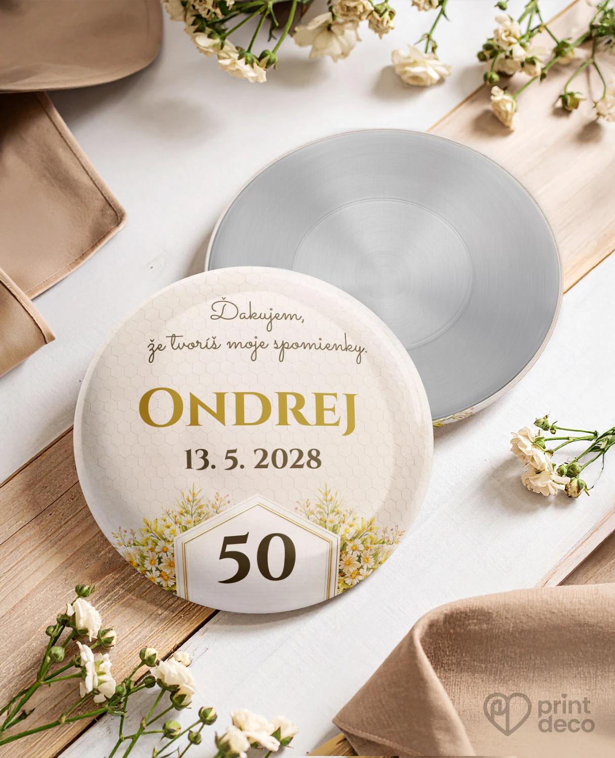 Pamätné kruhové magnetky z oslavy pre včelára 08