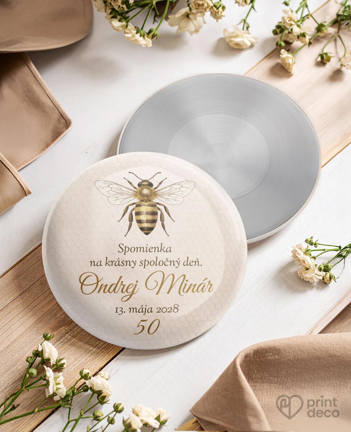 Pamätné kruhové magnetky z oslavy pre včelára 11