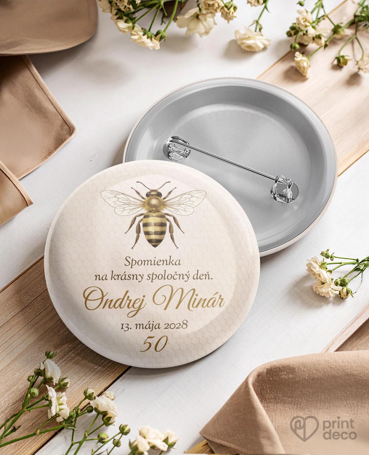 Pamätné kruhové odznaky z oslavy pre včelára 11