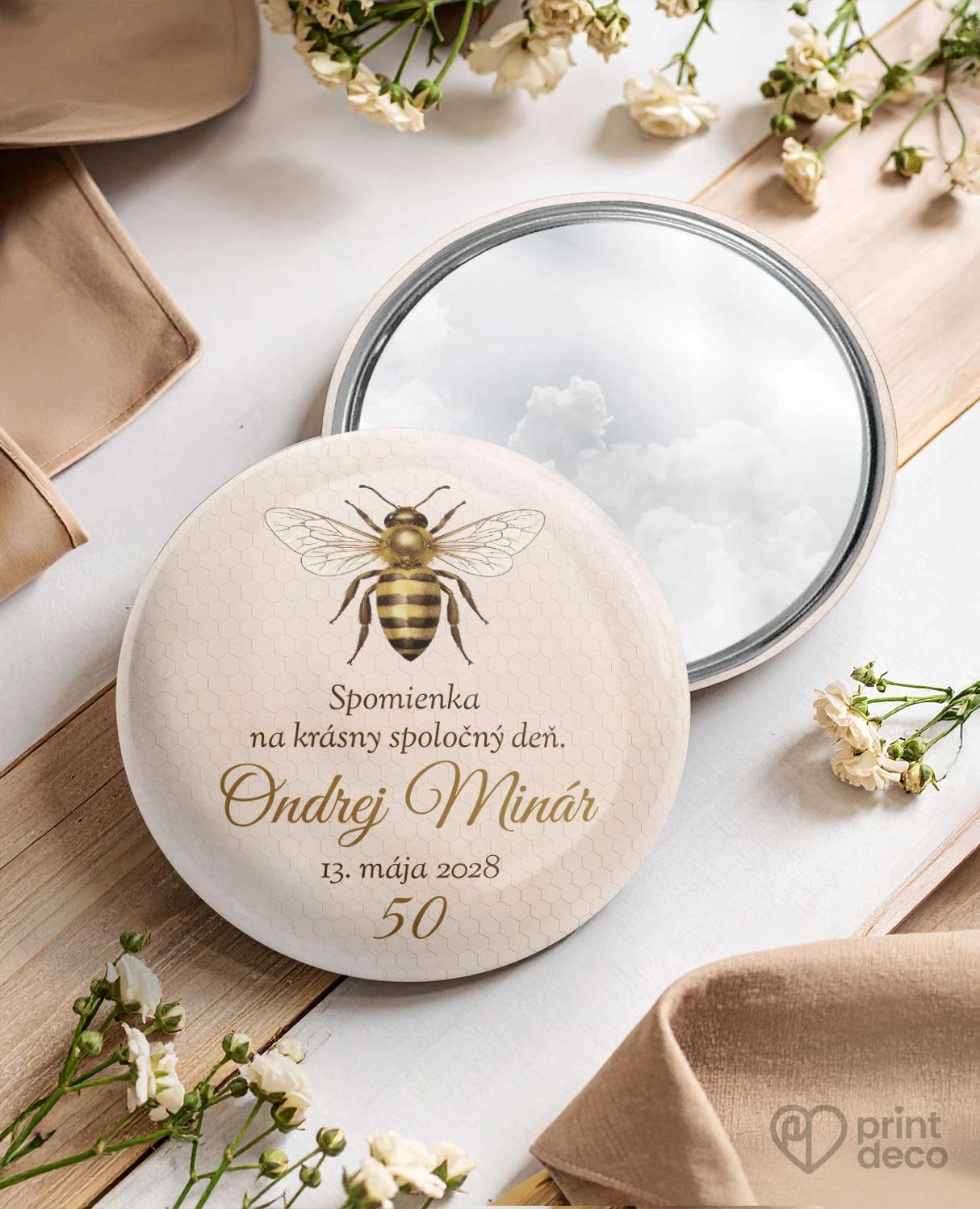 Pamätné kruhové zrkadielka z oslavy pre včelára 11