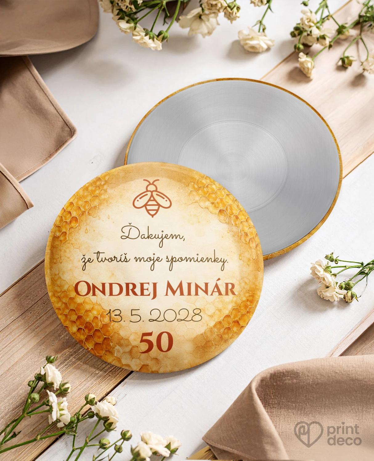 Pamätné kruhové magnetky z oslavy pre včelára 12
