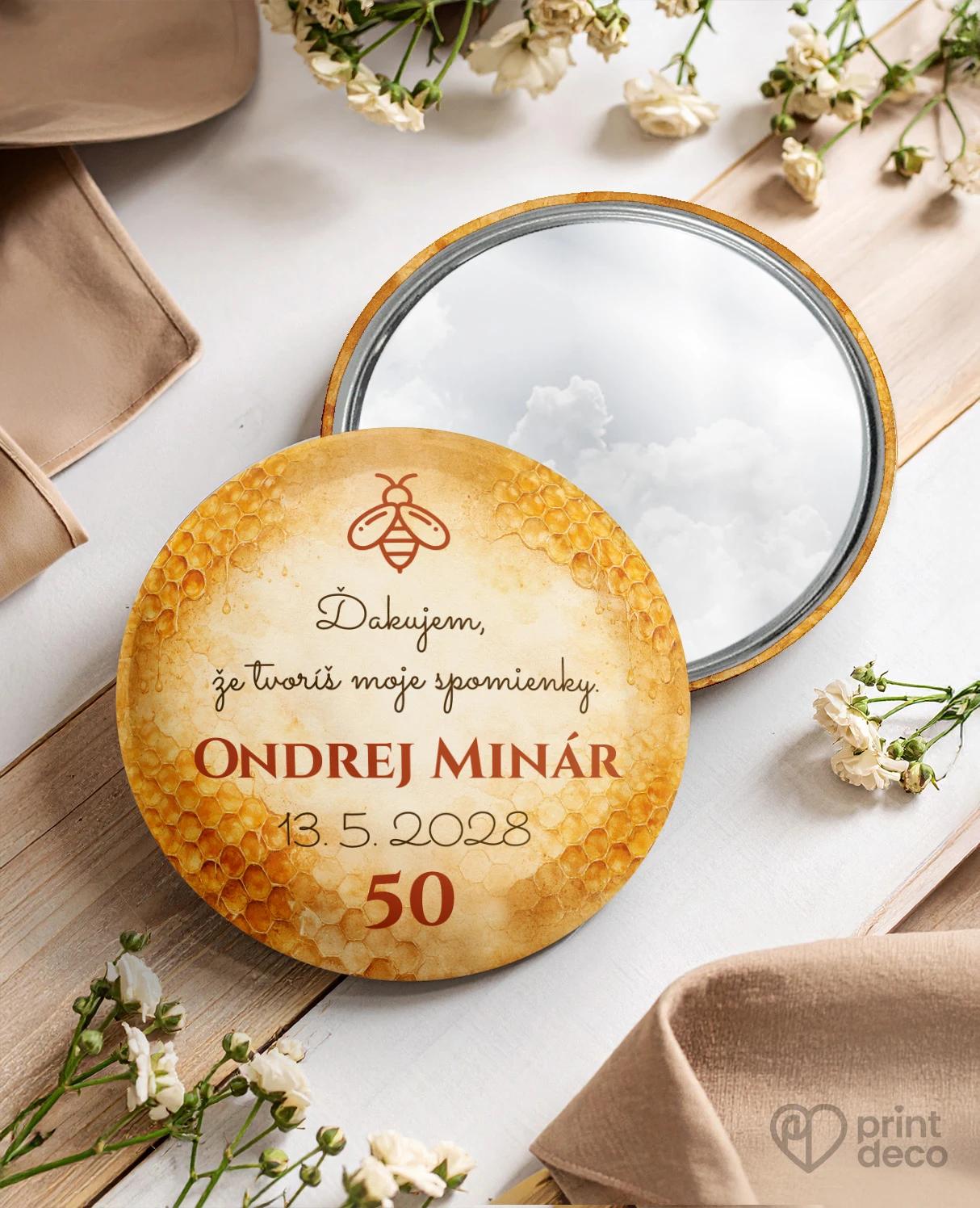 Pamätné kruhové zrkadielka z oslavy pre včelára 12