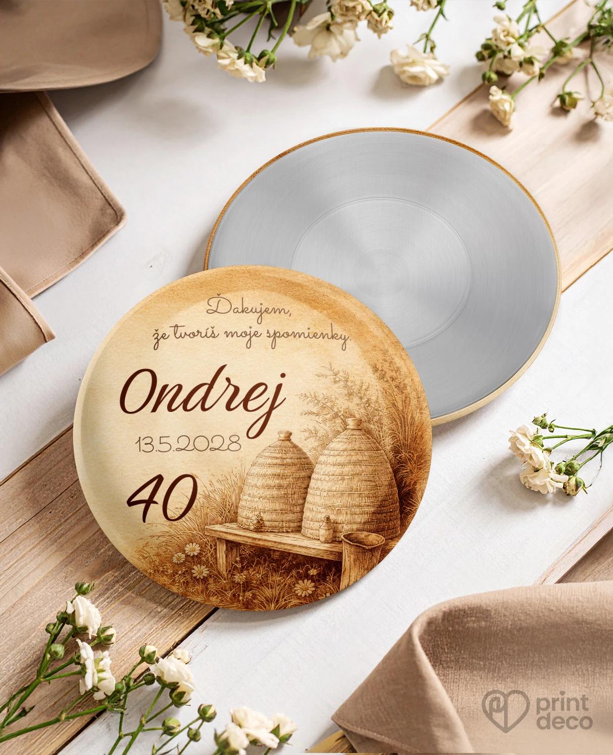 Pamätné kruhové magnetky z oslavy pre včelára 13